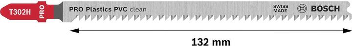Image du produit Bosch Professional Zubehör Lame de scie sauteuse PRO Plastics PVC clean T302H, 132 mm, 5 pcs.