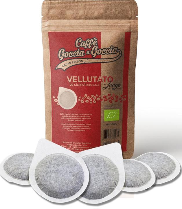 Actual product image Caffè Goccia a Goccia Goccia a Goccia Vellutato Organic Lungo (20 pods bag) (20 x Port.)