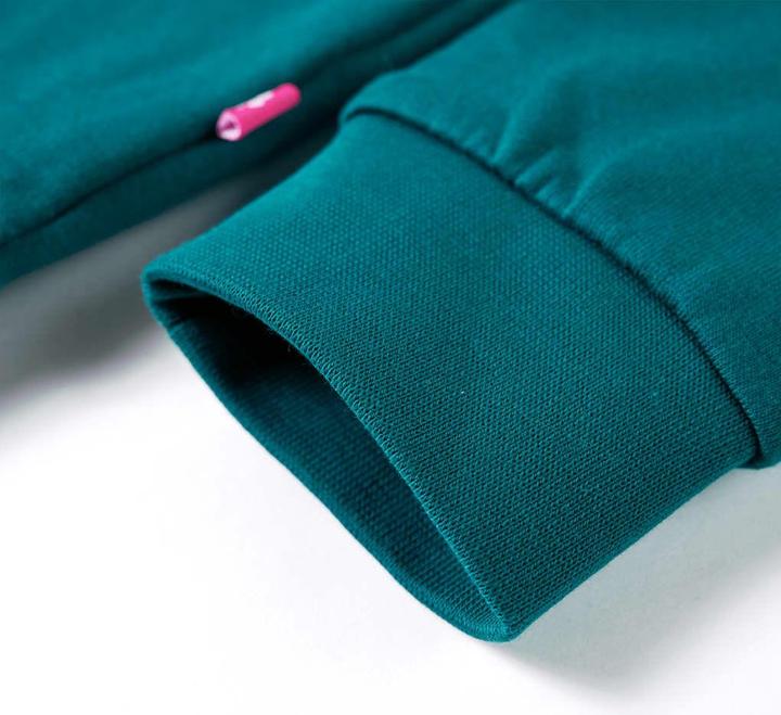 Actual product image VidaXL Children's sweatshirt dark green 140,Material: 95 % cotton (140)