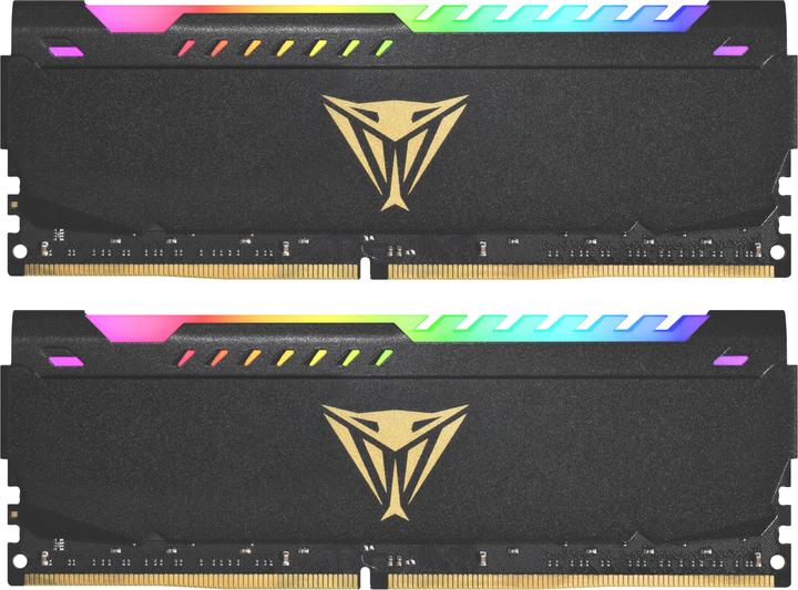 Actual product image Patriot DDR4 PC3600 64GB (2x32) Viper Steel RGB (2 x 32GB, 3600 MHz, DDR4-RAM, DIMM)
