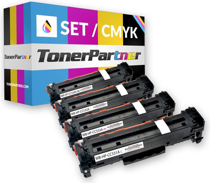 Produktbild Inkadoo Toner multipack kompatibel zu HP 304A enthält 4x Tonerkartusche Schwarz Cyan Magenta Gelb (BK)