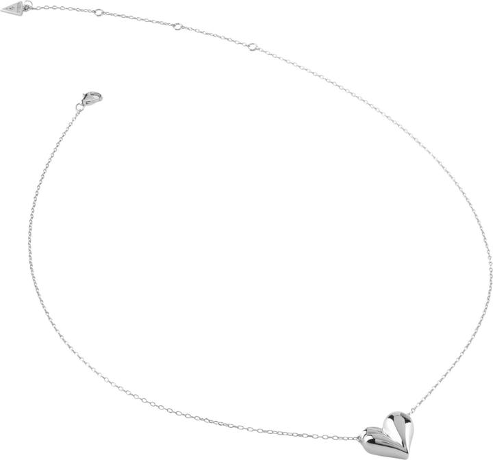 Guess 16-18" 13MM FLUID HEART NK Halskette (Sterling Silber)