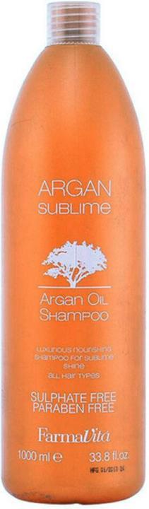 Produktbild Farmavita Argan Sublime Oil Shampoo, Kvinder, Proffesionelle, Shampo, Følsomt hår, Alle farver, 1000 (1000 ml, Flüssiges Shampoo)