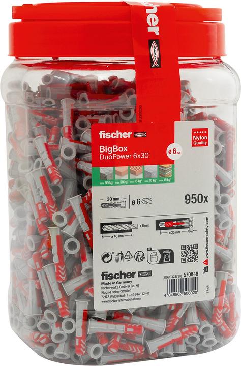 Produktbild Fischer DuoPower 6x30 BigBox (950) (950 Stk.)