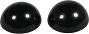 Actual product image Rayher Animal eyes, plastic half pearls, 8mm ø, black, 14
