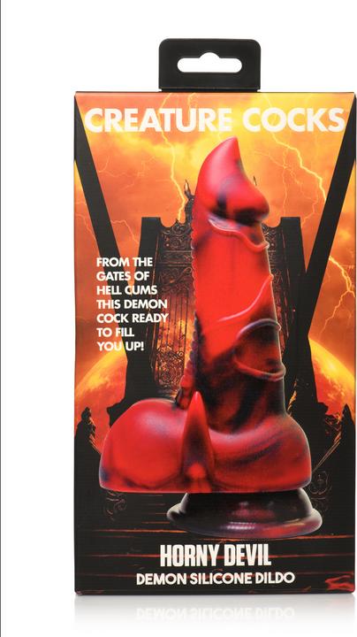 Actual product image Creature Cocks Horny Devil - Demon Silicone Dildo