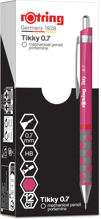 Actual product image Rotring Minenbleistift Tikky 0.7 mm, Magenta (0.70 mm, HB, 1 x)