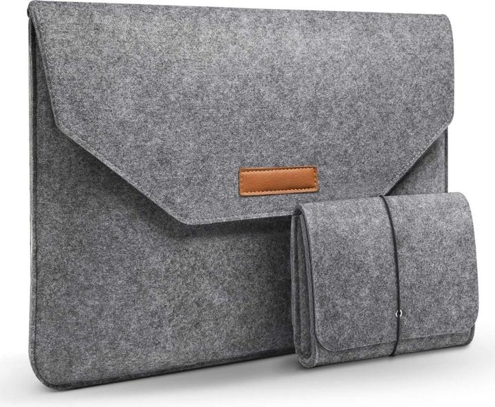 Image du produit Screenguard 2-in-1 Felt Sleeve Sacoche pour Macbook & Notebook 12" 11" en feutre (12", Apple)