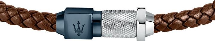 Actual product image Maserati Leather bracelet (21.50 cm, Stainless steel, Leather)