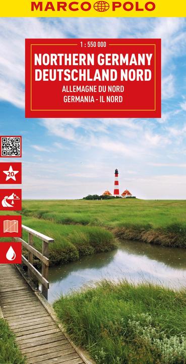 Image du produit Carte de voyage Allemagne Nord 1:550.000