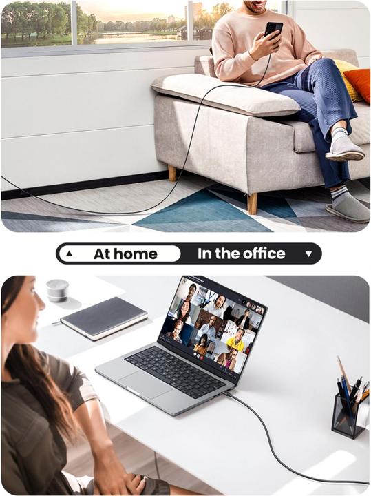 Image du produit Ugreen USB-C Power Delivery QC 3.0 20V 3A 60W (1 m, USB 2.0)