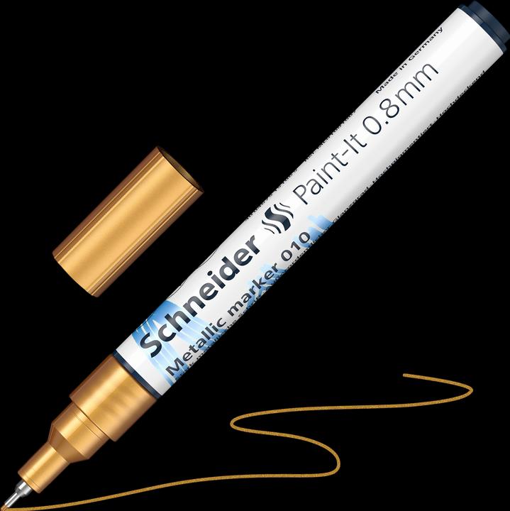 Produktbild Schneider Paint-It 010 Metallic-Marker, 0,8 mm, Metallic-Silber (gold metallic, 0.80 mm, 1 x)