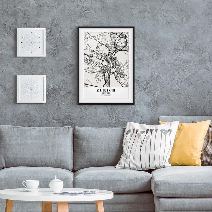 Actual product image Bilderwelten Zurich City Map - Classic (100 x 70 cm)