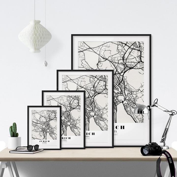 Actual product image Bilderwelten Zurich City Map - Classic (100 x 70 cm)