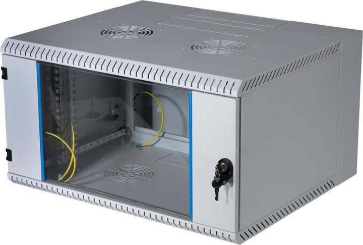 EFB Elektronik 19" wall mounted enclosure 21U, swiveling, 2 parts, RAL7035, depth 600 mm (21 RU, 19 inch rack)