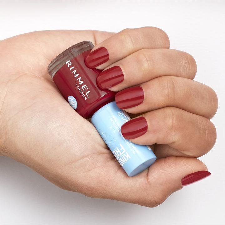 Produktbild Rimmel London RIMMEL Kind & Free Clean Nail Polish lakier do paznokci 156 Poppy Pop Red 8ml (156 Poppy Pop Red, Farblack)