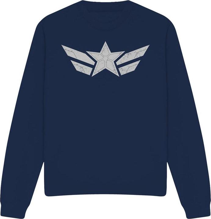 Actual product image Captain America Unisex Adult Star Sweatshirt (S)