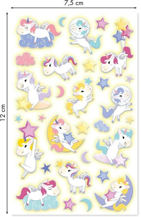 Produktbild Clairefontaine Motivsticker Phospho Einhorn