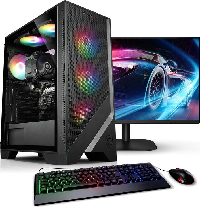 Actual product image Kiebel PC set with 23.8 inch TFT Online Gamer AMD Ryzen 5 4650G, 8GB DDR4, AMD Vega graphics, 1TB SSD (AMD Ryzen 5 4600G, 8 GB, 1000 GB)