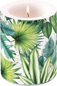 Actual product image Ambiente Candle Large Tropical Leaf White