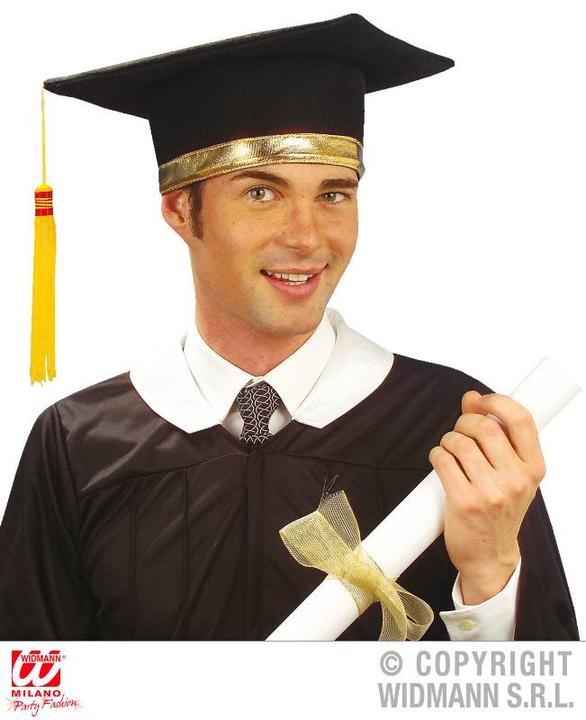 Actual product image Widmann Doctoral Thesis University Graduate Graduation Hat Deluxe with Gold