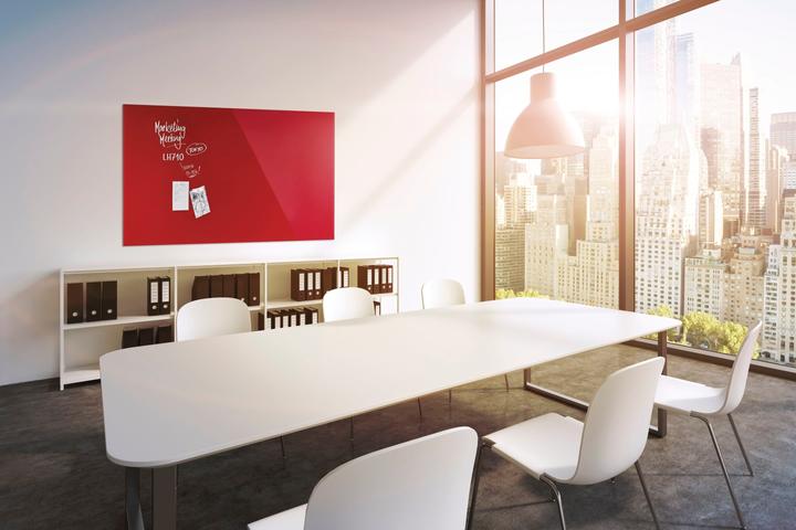 Actual product image Magnetoplan MAGNETOP. Design Glassboard 2000x1000mm 13409006 intense red (2000 x 1000 mm)