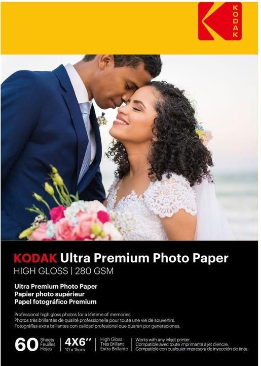 Actual product image Kodak Ultra Premium Photo 60 sheets 280gs (280 g/m², 10 x 15 cm, 60 x)