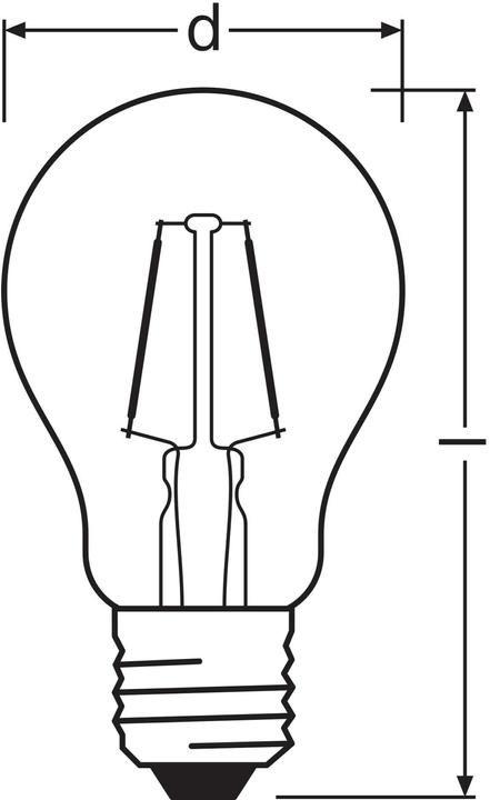 Actual product image Osram ST Clas A (E27, 2.50 W, 160 lm, 1 x, G)