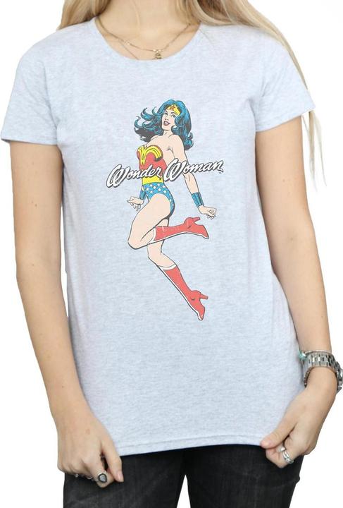 Actual product image Womens/Ladies Wonder Woman Jump Cotton T-Shirt (L)