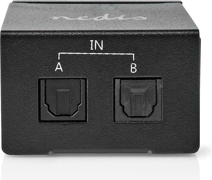 Produktbild Nedis Digital-Audio-Switch | 2-Weg | Anschlüsse – Eingang: DC Power / 2x TosLink | Anschlüsse – Ausg