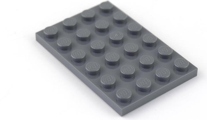 Produktbild LEGO 4x6 Platten Dunkelgrau - 250 Stueck - Dark bluish grey plate 3032 (3032, LEGO Zubehör)