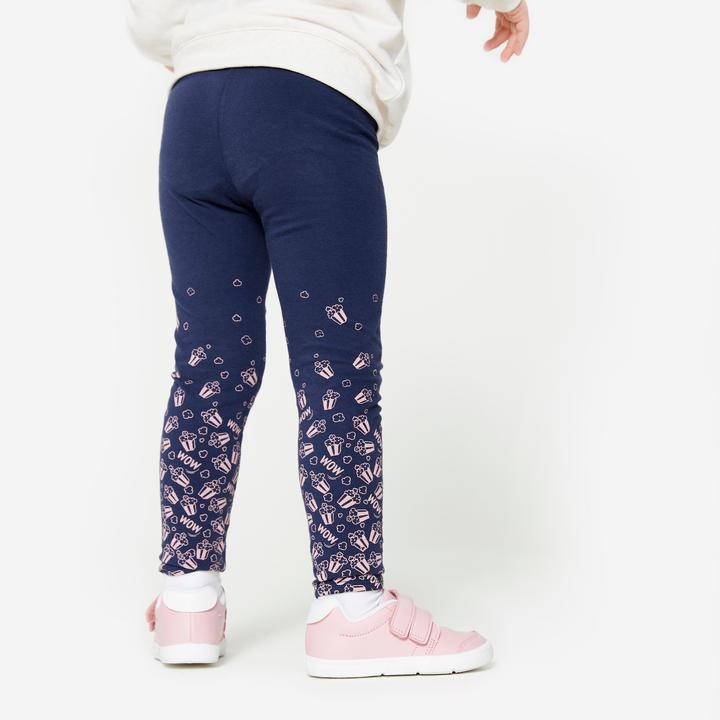 Produktbild Domyos Leggings Baby Basic Baumwolle - blau/rosa mit Motiven (86)