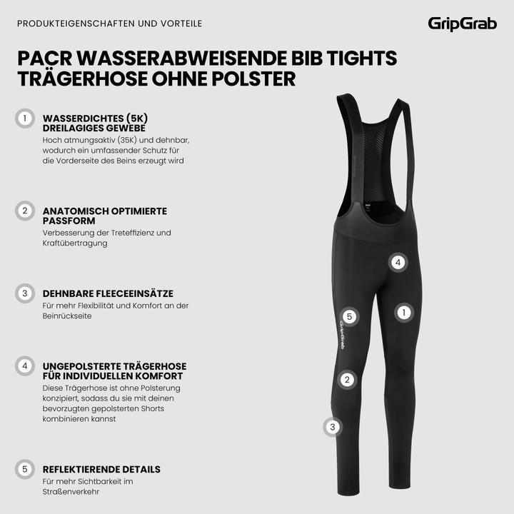 Produktbild GripGrab Thermashell Water-Restant Bib Tights No Pad (XL)