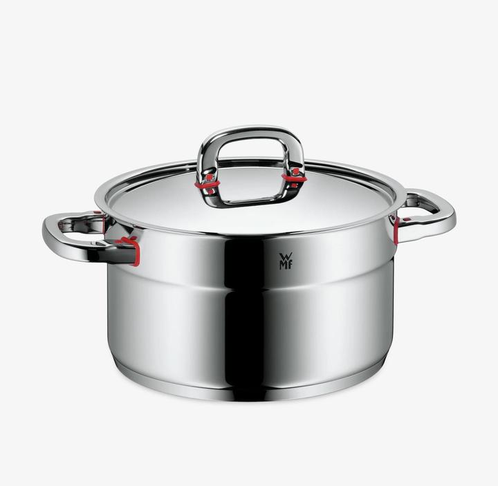 Productafbeelding WMF Kookpot Inductie Vleespot 20cm Pot 3,3l Deksel PremiumOne Roestvrij Staal (20 cm, Steelpan, Roestvrij staal)