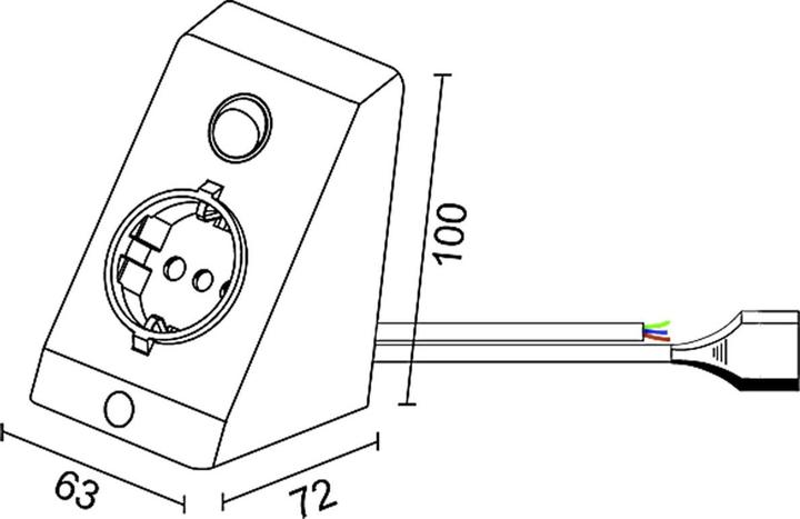 Produktbild L&S Anbausteckdose mit Ein-/Ausschalter 230 V (1 Stk.)