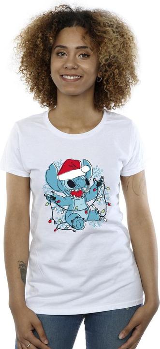 Image du produit Disney - T-shirt LILO AND STITCH CHRISTMAS LIGHTS SKETCH - Femme (XL)