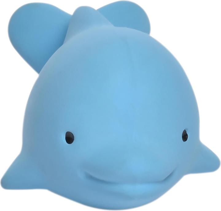 Immagine prodotto Tikiri DAM : MIJN EERSTE OCEAANDIERTJE / DOLFIJN 6cm, in gomma naturale, met belletje, met hangkaa