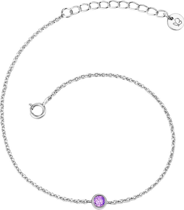 Immagine prodotto Glanzstücke München Donna Argento Ametista Argento 17,0 cm Lunghezza base + 3,0 cm Estensione - 11178 (17 cm, Argento)