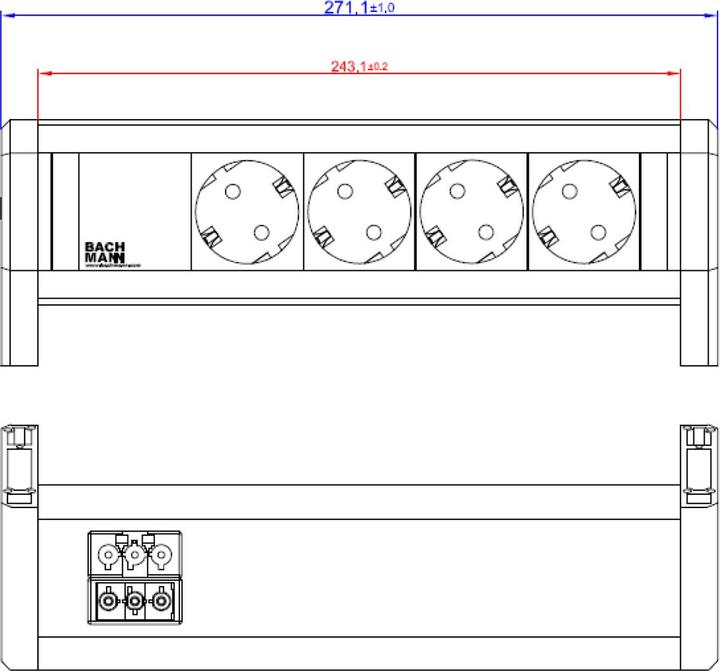 Produktbild Bachmann DESK 1 Verlängerungsschnur (4 x, GST18)