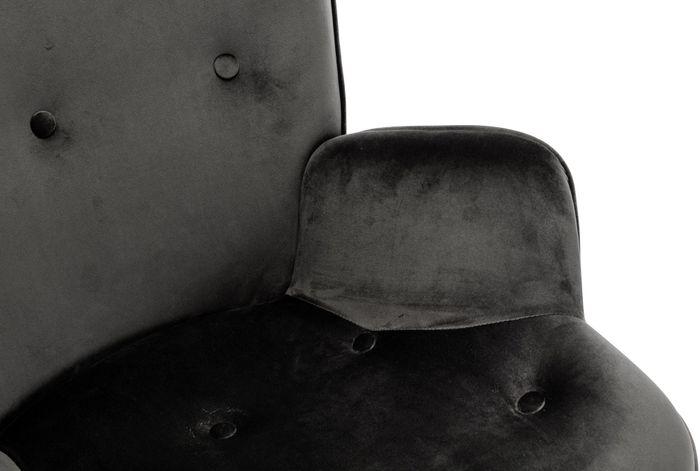 Immagine prodotto CLP Sedia a dondolo Sanka Velvet, Grigio scuro