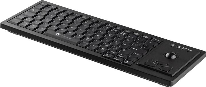 Productafbeelding Gett Cleantype Xtra Roll Toetsenbord met Trackball USB Kleur zwart Indeling DE (NL, Bedraad)
