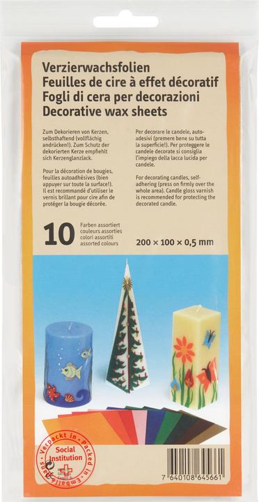 Image du produit Exagon 10 Feuilles Cire Colore