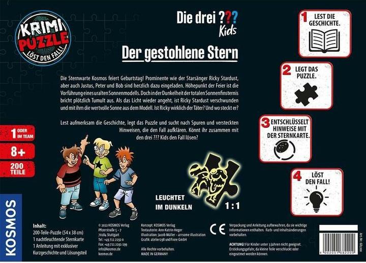 Actual product image Kosmos Mystery Puzzle The Three??? Kids - The Stolen Star (200 pieces)