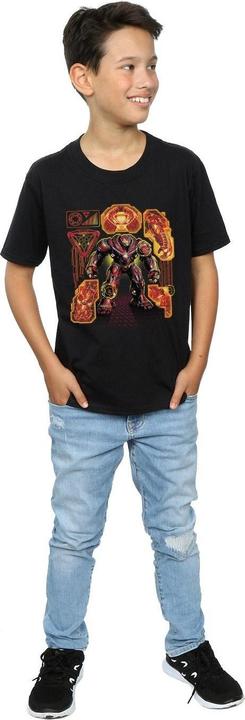 Actual product image Boys Avengers Infinity War Hulkbuster Blueprint T-Shirt (128)