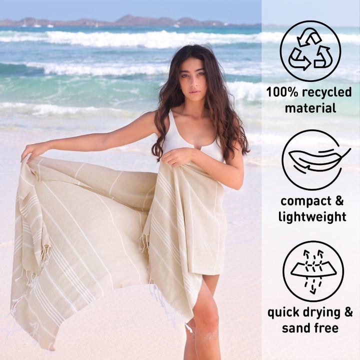 Image du produit Fit-Flip Hamamtuch Baumwolle Recycelt 100x200cm (200 x 100 cm)