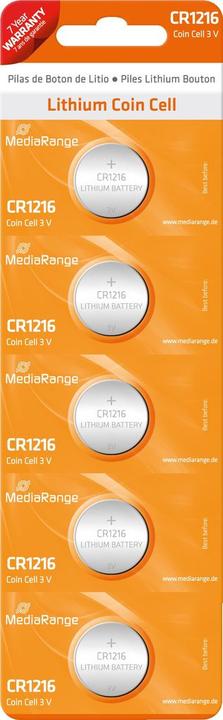 Produktbild MediaRange Lithium Coin Cell (5 Stk., CR1216, 25 mAh)