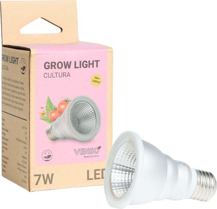 Venso E27 Pflanzenlampe "Cultura" 7W 60° (LED, 245 V)