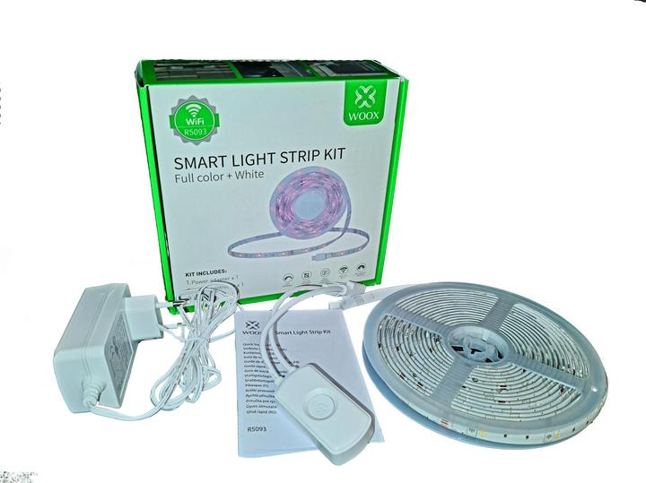 Actual product image Woox Smart LED Strip +Adapter RGB+WW, Alexa, Google Home (Multicoloured, 500 cm, Indoor)