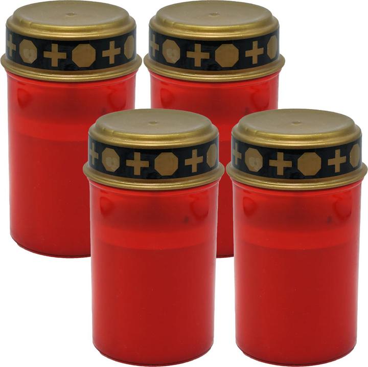 Produktbild Top ten 4er-Set LED-Grablicht, batteriebetrieben, rot