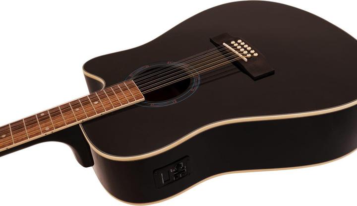 Productafbeelding Dimavery DR-612 akoestische gitaar 12-snarig, zwart (Western gitaar)